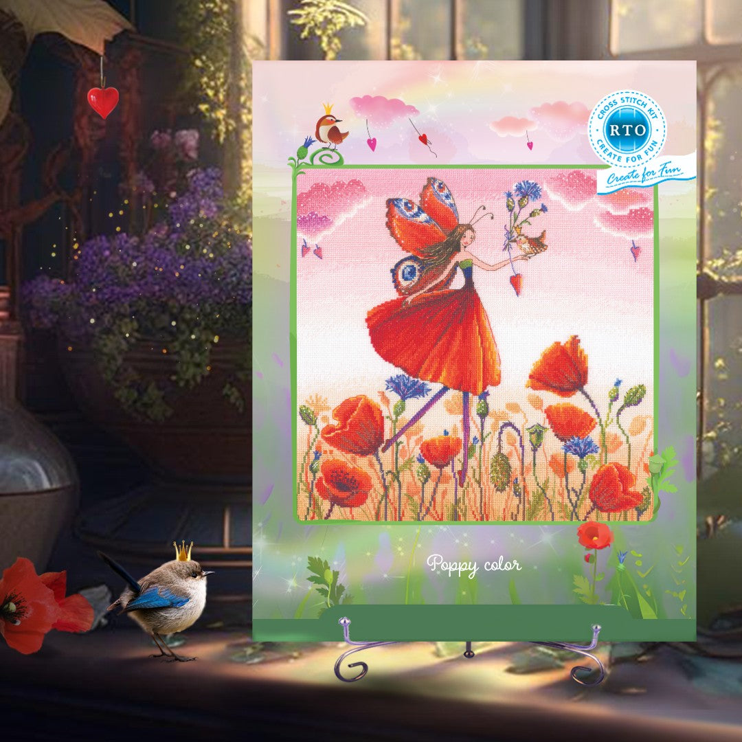 Poppy color M1002 Counted Cross Stitch Kit