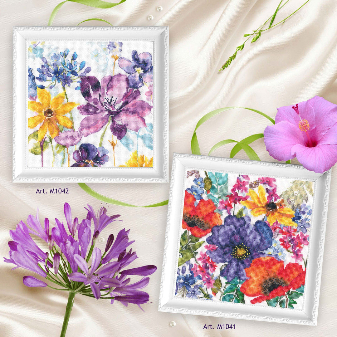 Flowers of happiness M1041 Counted Cross Stitch Kit