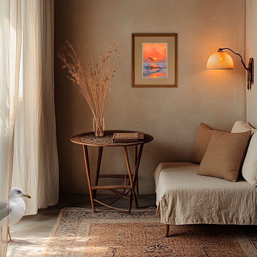 When the sun sets on the wave M1057 Counted Cross Stitch Kit