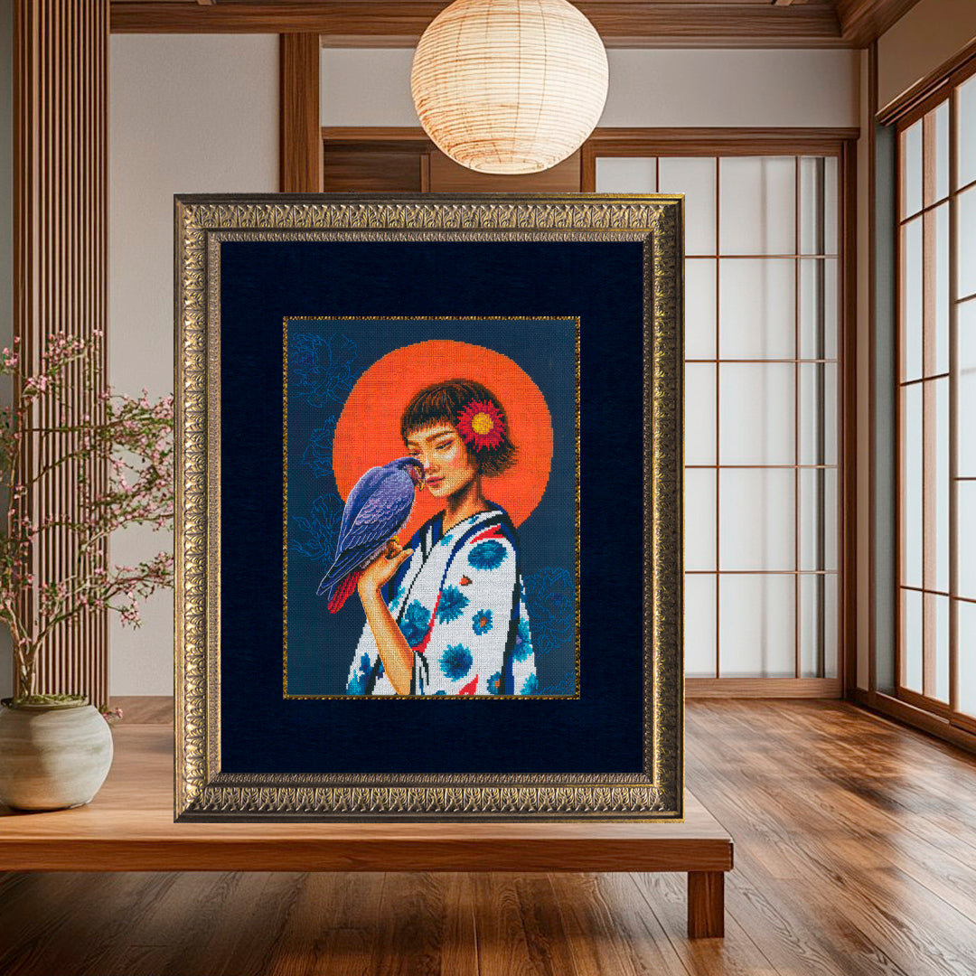 A bird in gentle hands - freedom in the heart M1072 Counted Cross Stitch Kit