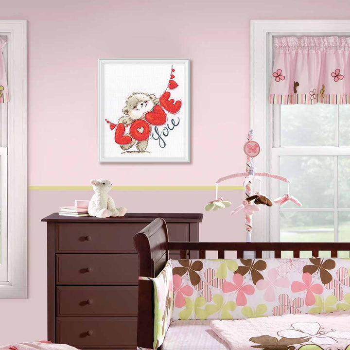 I love you M70033 Cross Stitch kits with printed background