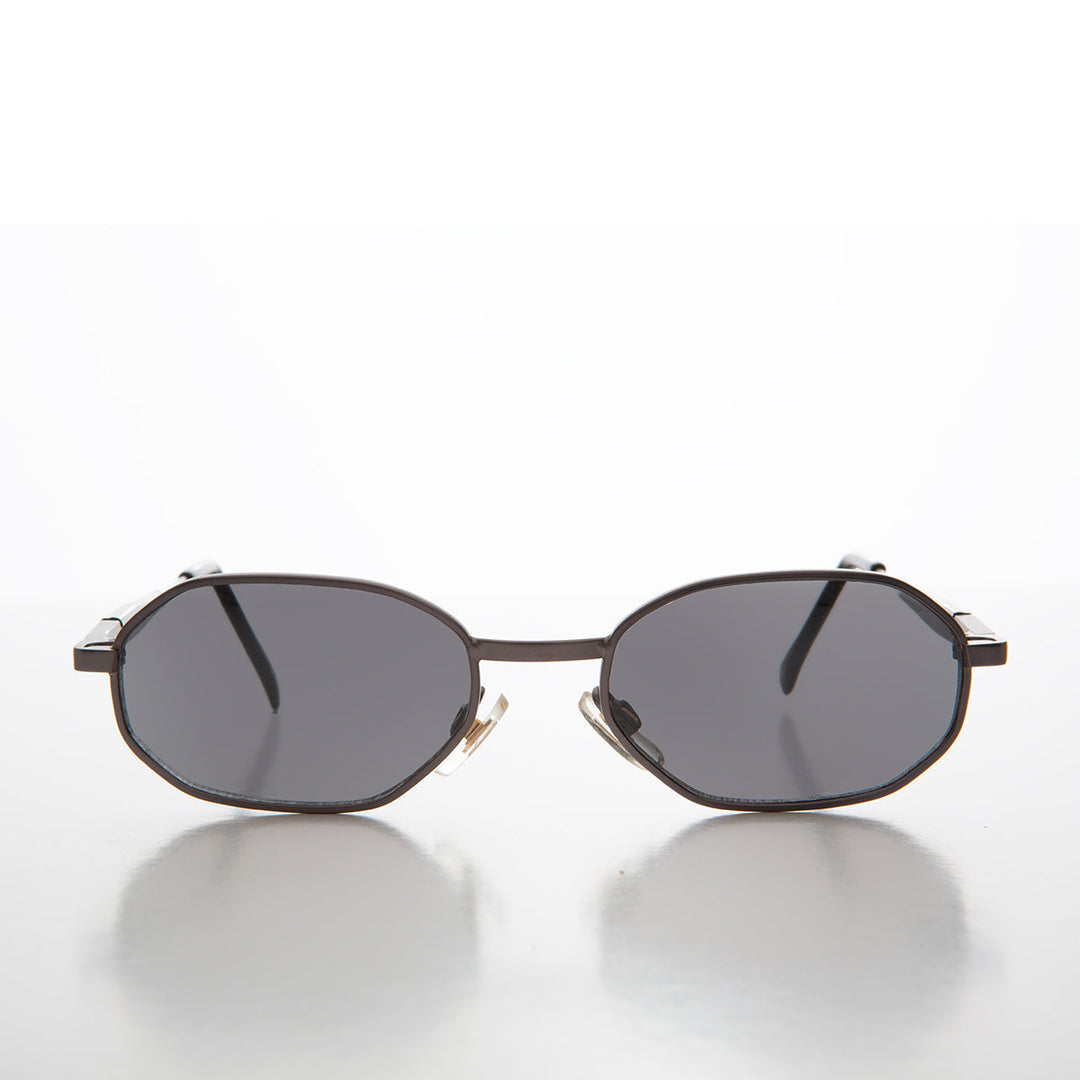 90s Geometric Oval Metal Sunglasses - Molloy