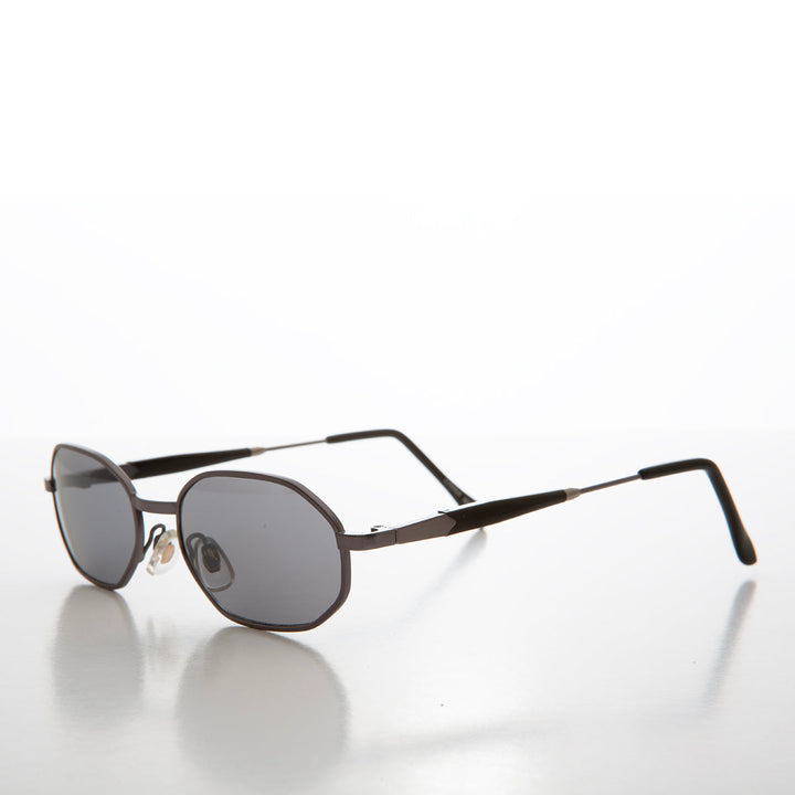 90s Geometric Oval Metal Sunglasses - Molloy