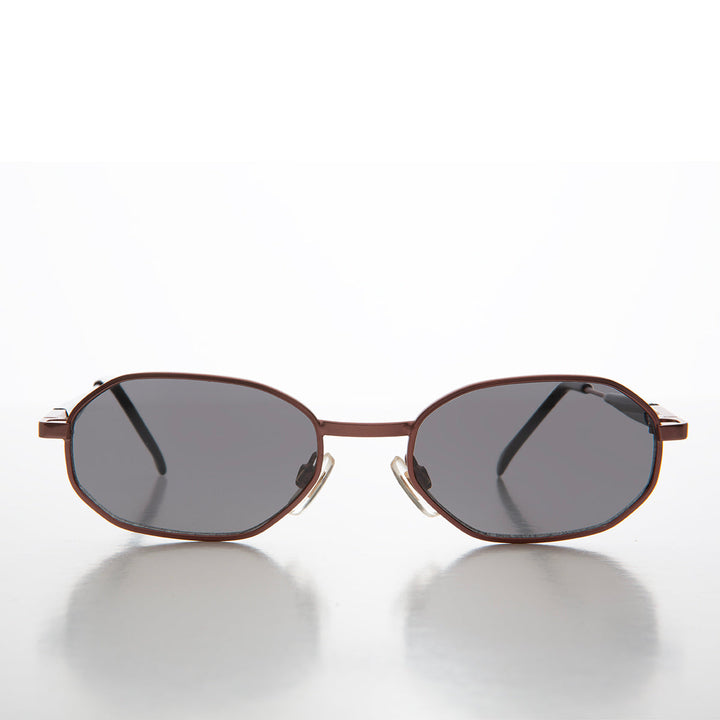 90s Geometric Oval Metal Sunglasses - Molloy