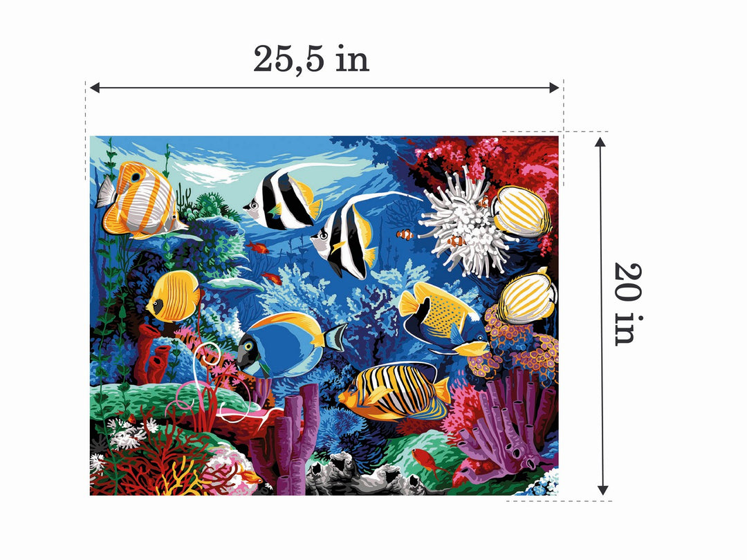 Needlepoint canvas for halfstitch without yarn Aquarium MRC15247 Margot de Paris Printed Tapestry Canvas