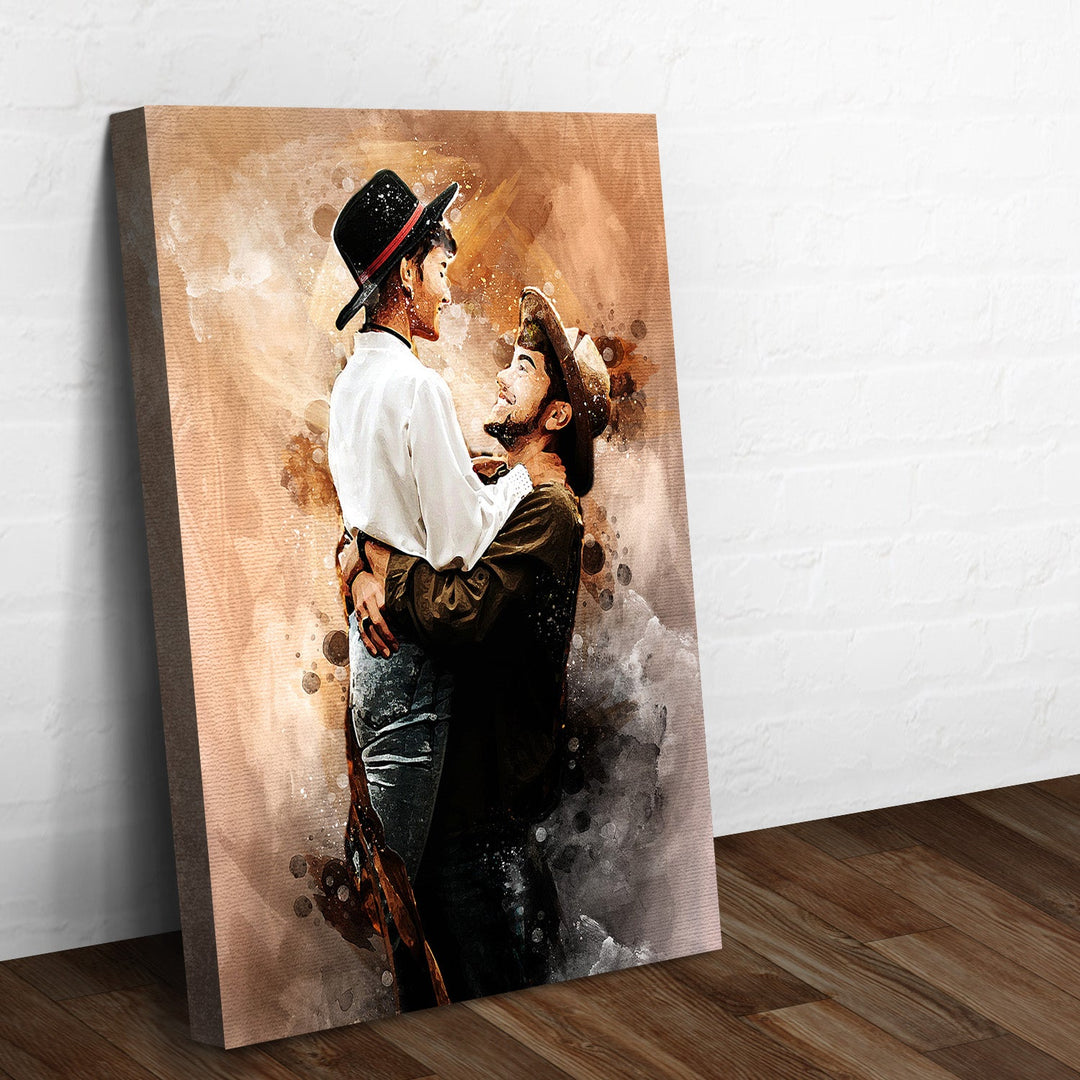 Couple Watercolor Portrait Sign