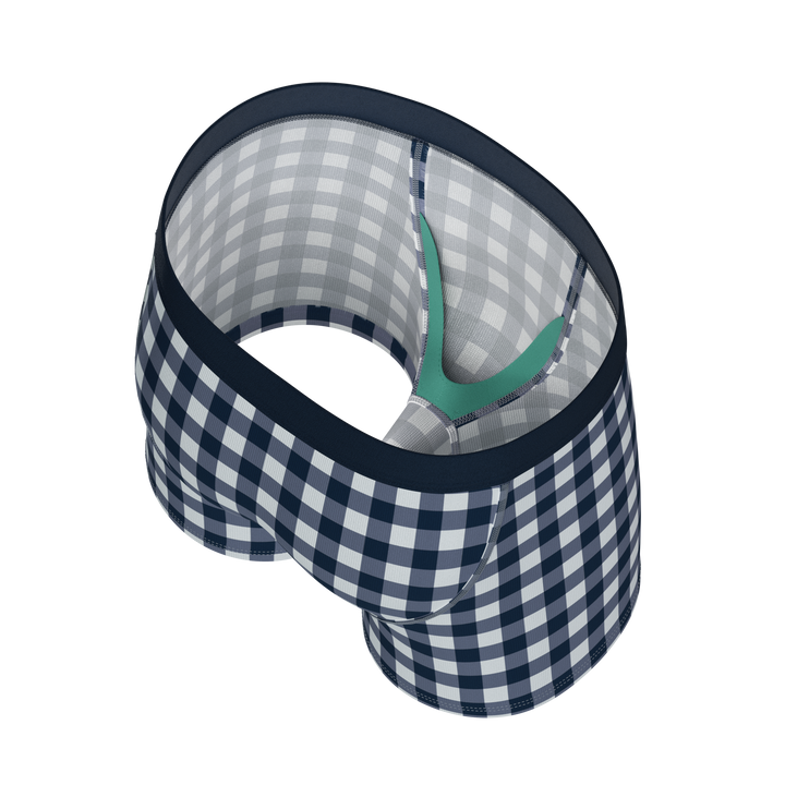 The Mad for Plaid | Navy Gingham Boy's Boxer Briefs