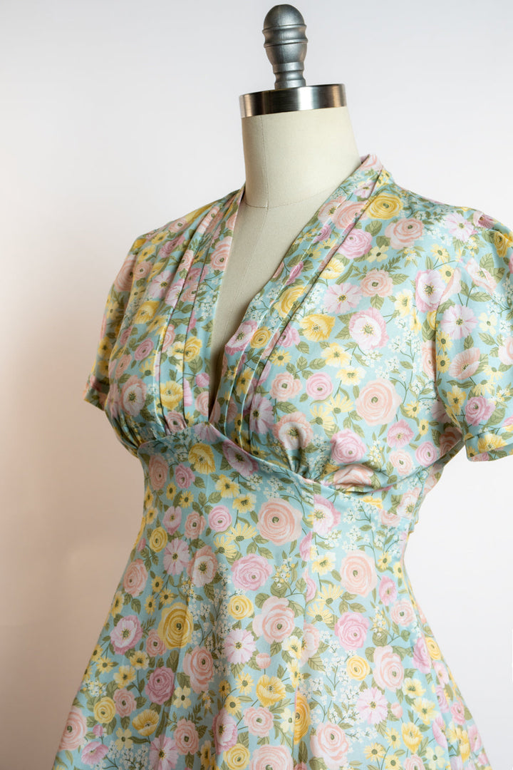 Madison Dress - Abigail Floral, Blue