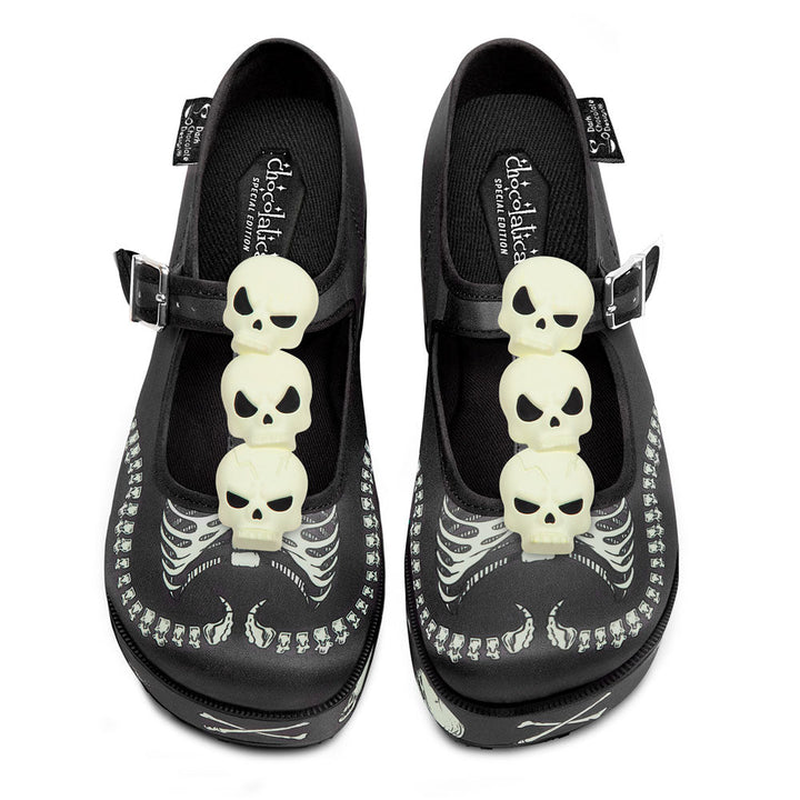 Skeletons Under My Bed Women's Mary Jane Platforms