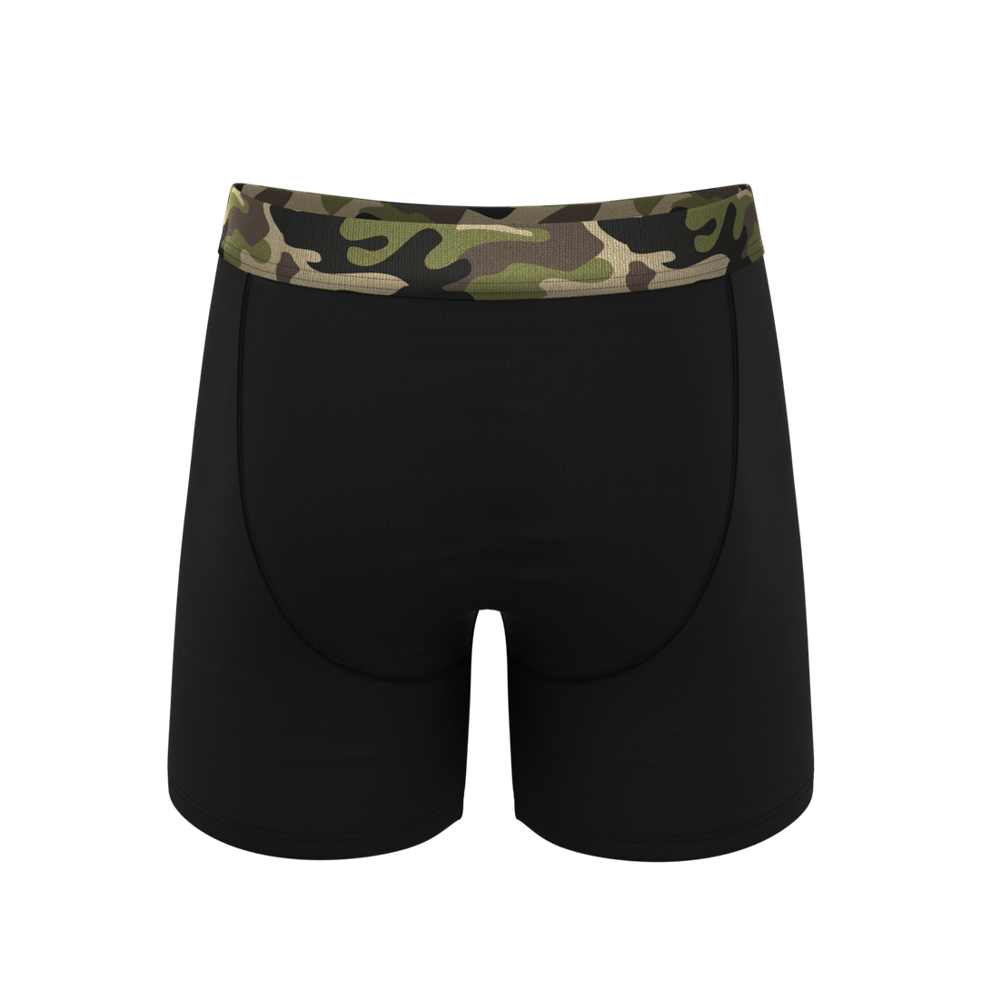 The Midnights | Black and Camo Ball Hammock® Pouch Underwear With Fly