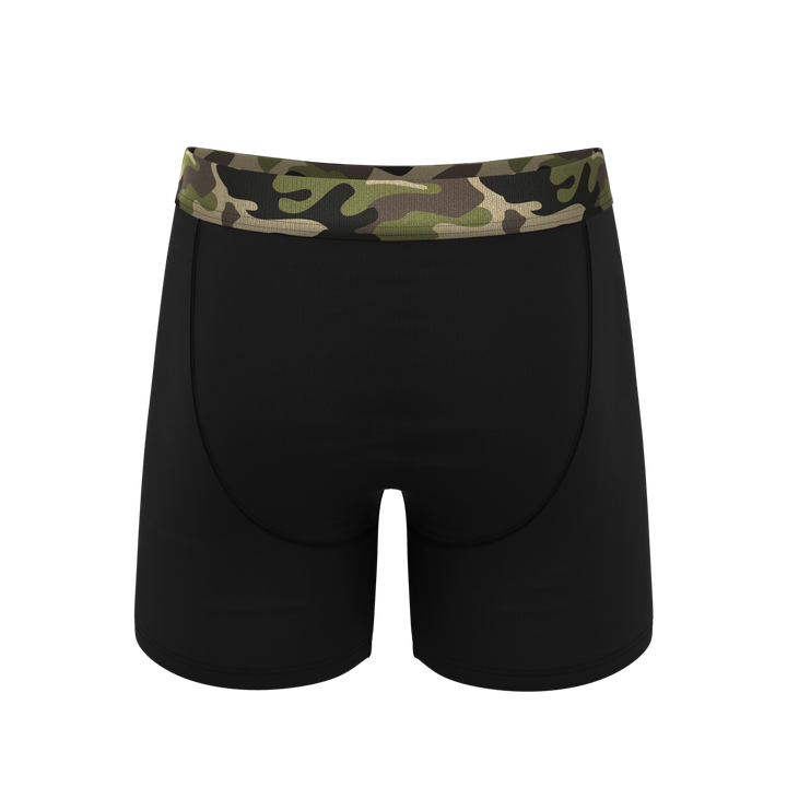 The Midnights | Black and Camo Ball Hammock® Pouch Underwear With Fly