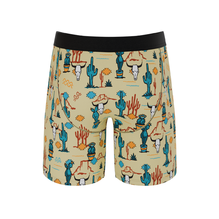 The Mirage | Western Cactus Long Leg Ball Hammock® Pouch Underwear With Fly