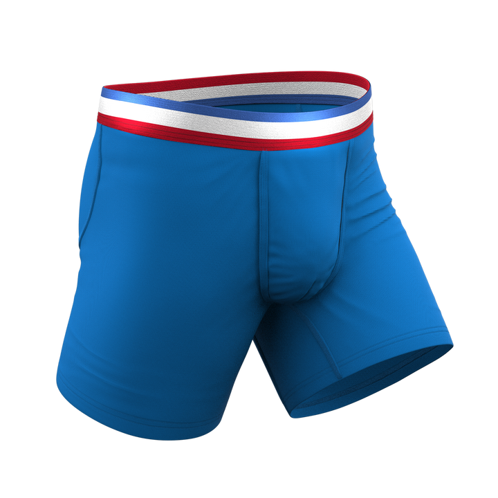 The Morning Glory | Blue with USA Waistband Ball Hammock® Pouch Underwear