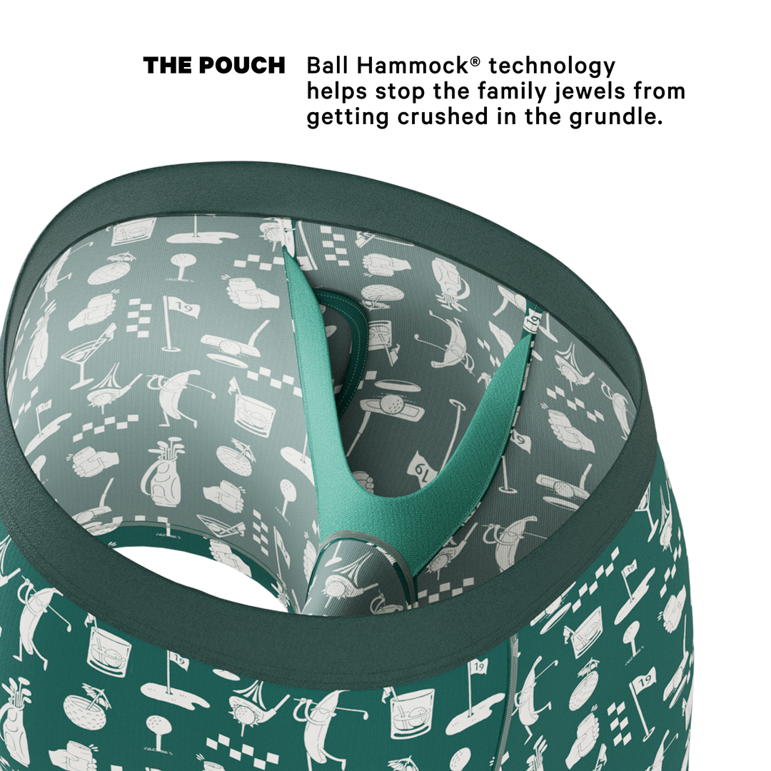 The Mulligan | Green Golf Ball Hammock® Pouch Underwear With Fly