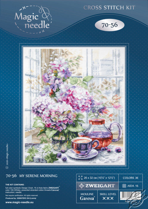 My Serene Morning Counted Cross Stitch Kit by Magic Needle 70-56