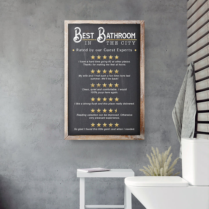 Best Bathroom In The City Sign II