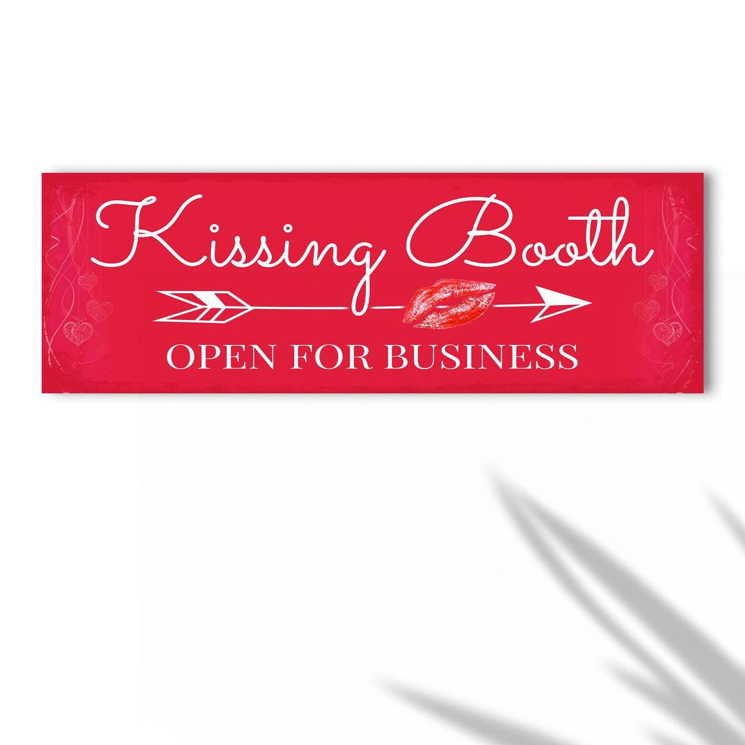 Kissing Booth "Open For Business" Sign
