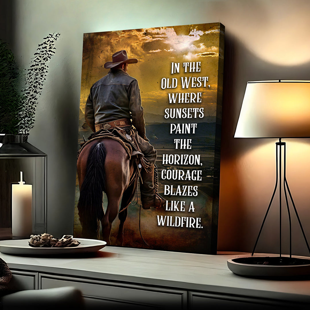 Like A Wildfire In The Old West Sign