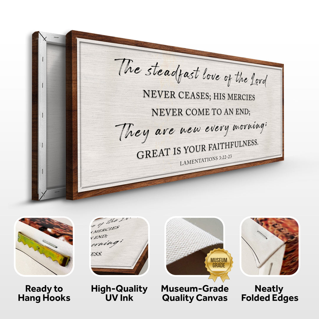 The Steadfast Love Of The Lord Lamentations 3:22-23 Faith Sign