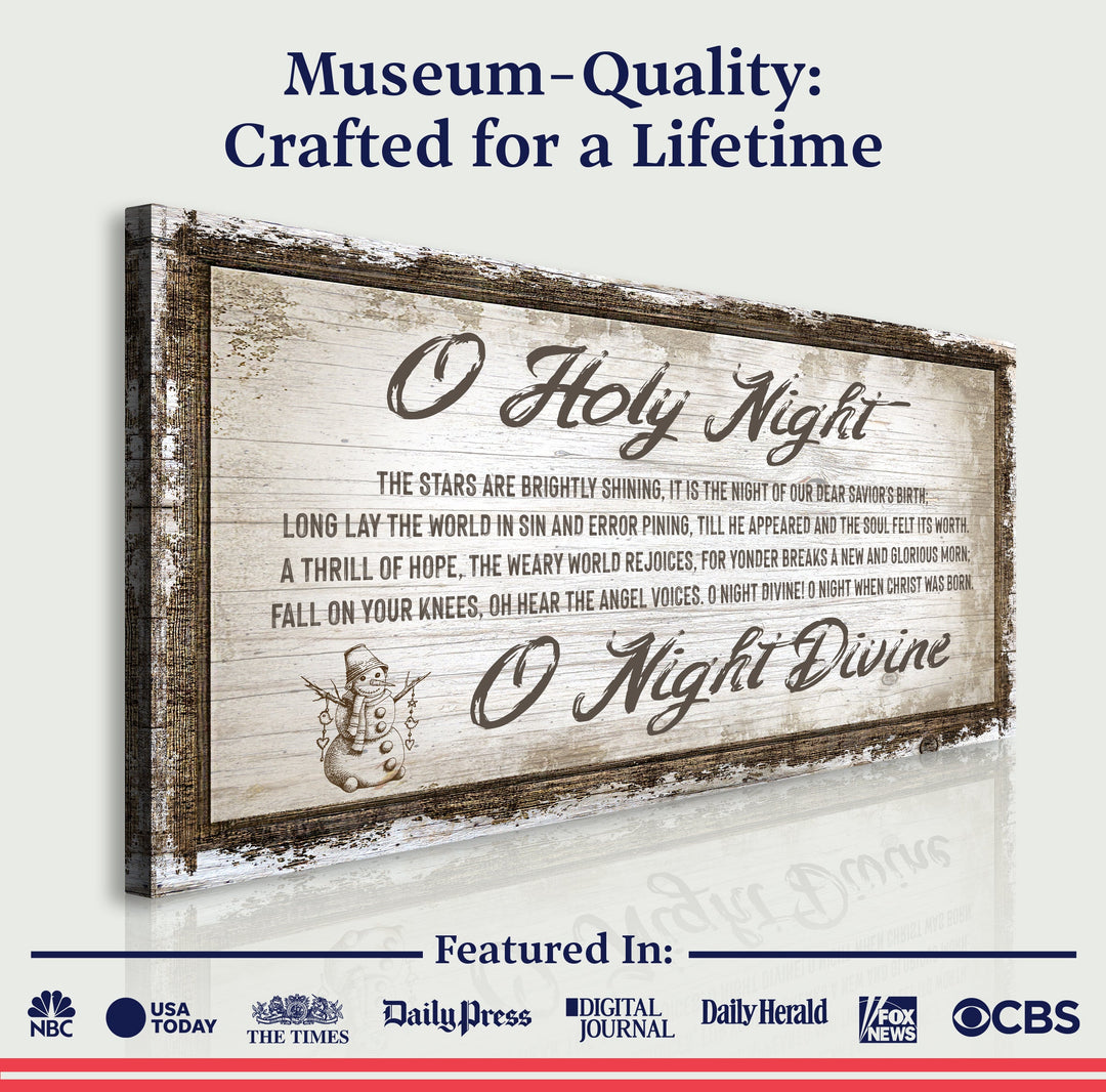 O Holy Night Christmas Sign