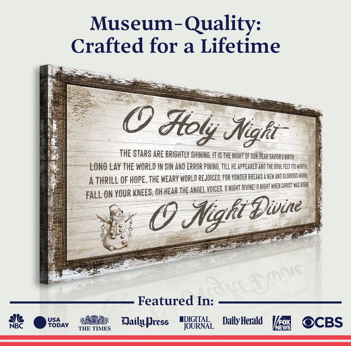 O Holy Night Christmas Sign