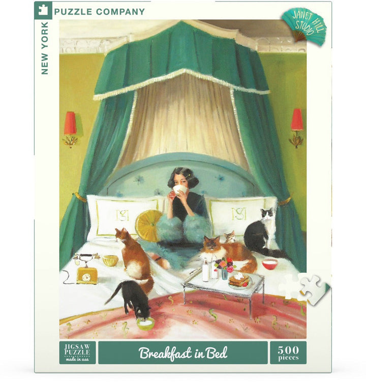 Breakfast in Bed Puzzle Featuring Artwork of Janet Hill