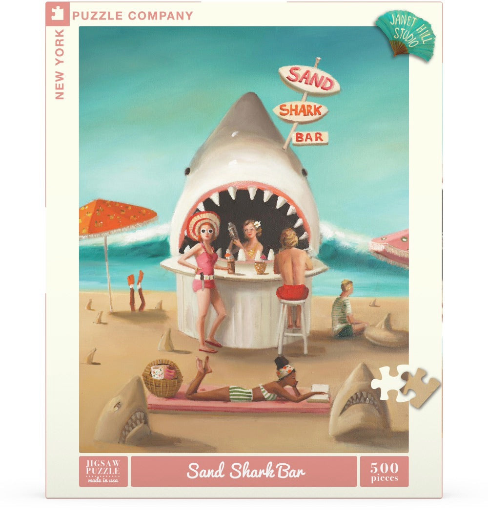 Sand Shark Bar Puzzle Featuring Artwork of Janet Hill