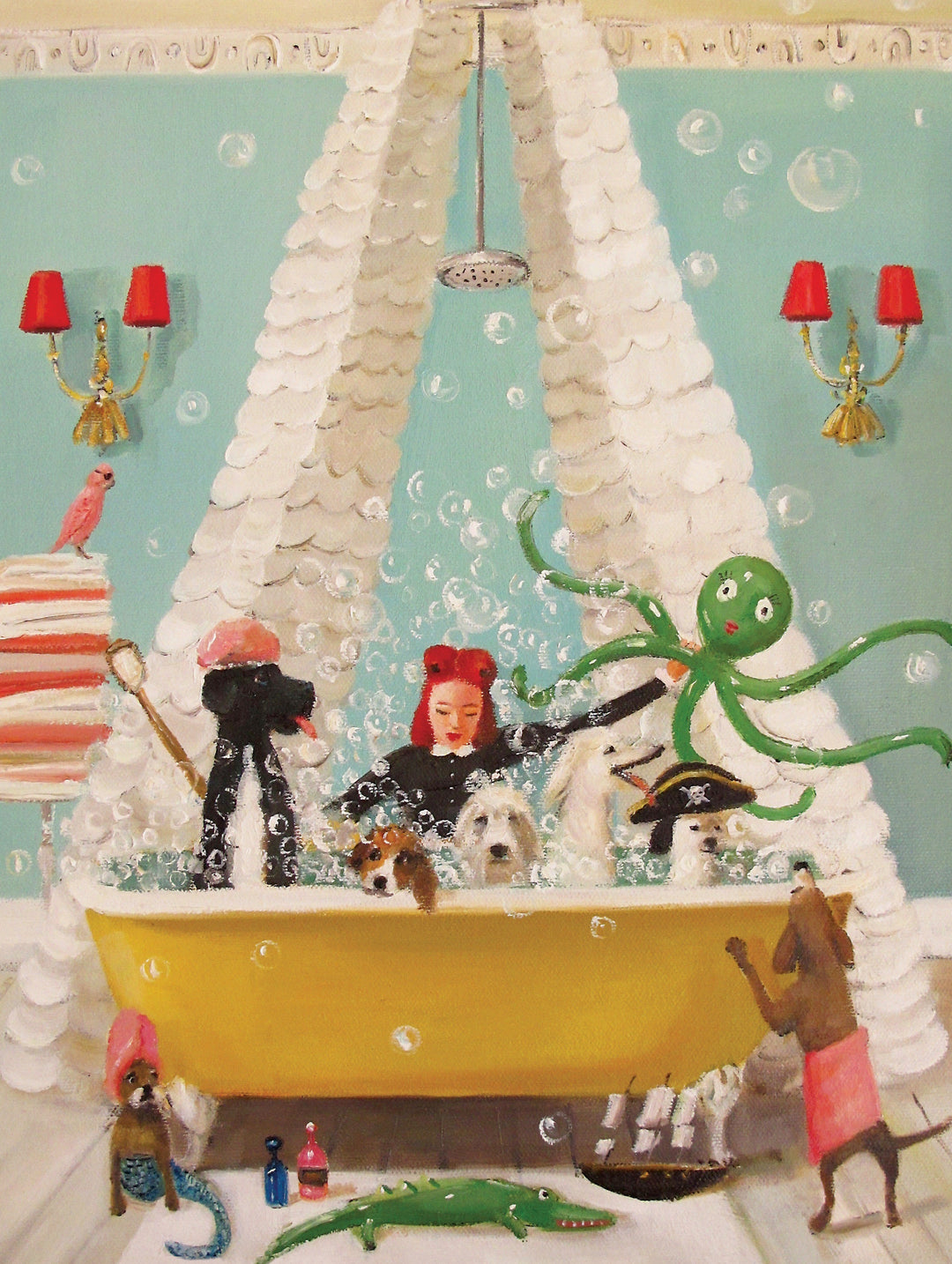 Bubble Bath Puzzle Featuring Artwork of Janet Hill