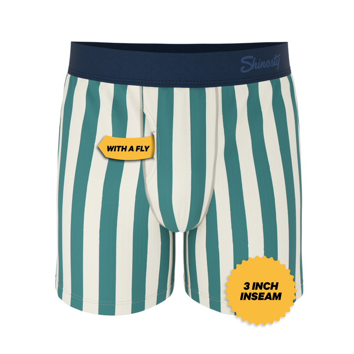 The Nantucket | Green Dock Stripe Boxers