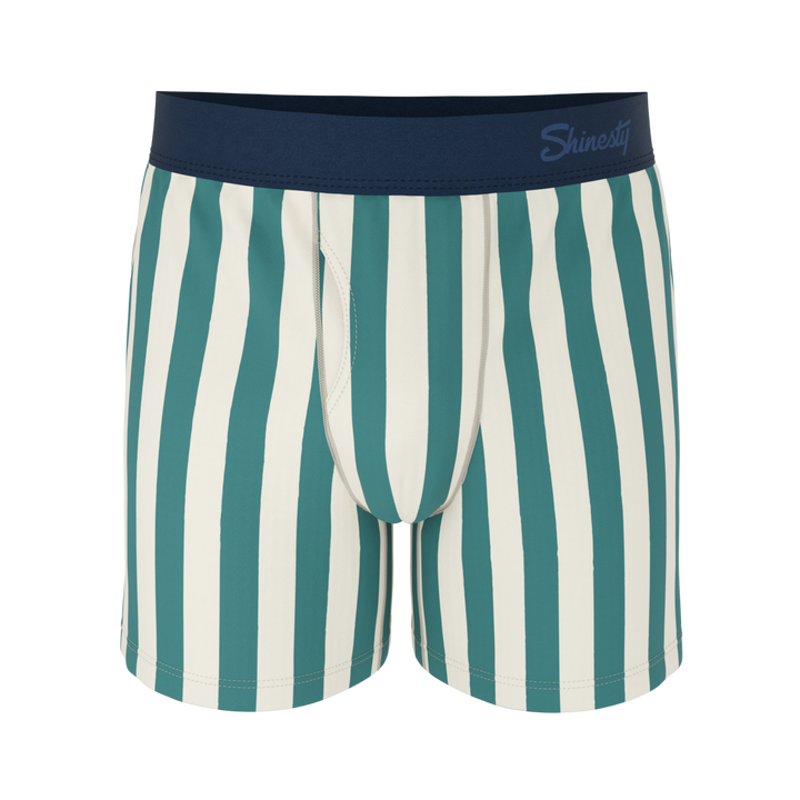 The Nantucket | Green Dock Stripe Boxers
