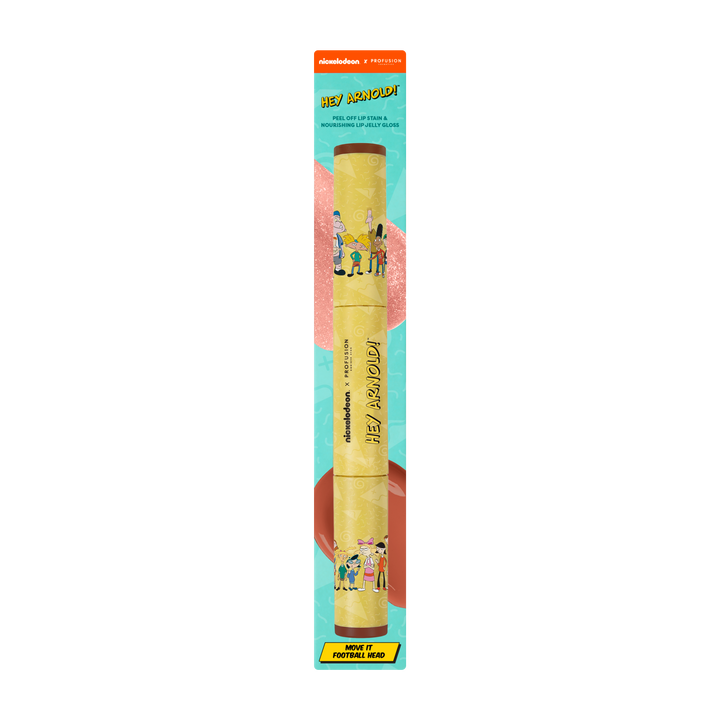 Hey Arnold! | Move It Football Head - Peel Off Lip Stain & Nourishing Lip Balm