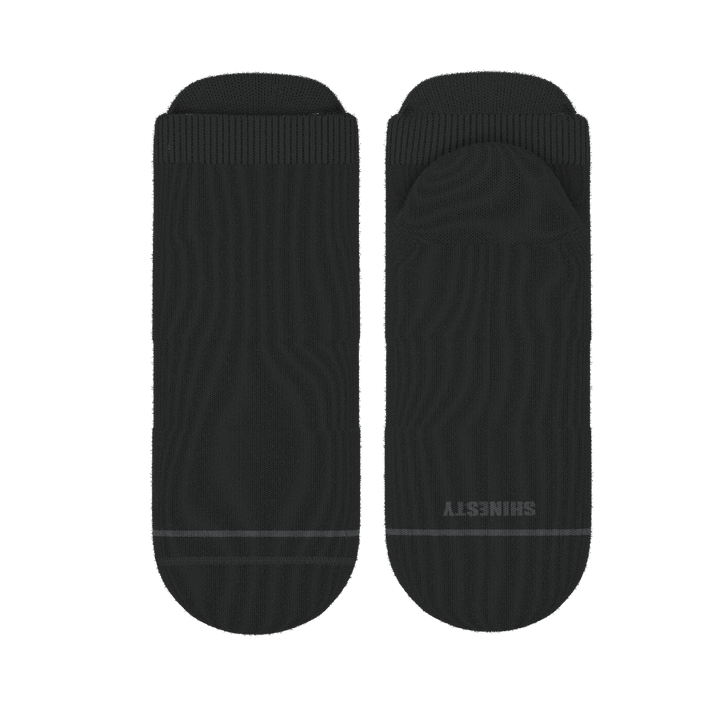 The Night Op | Plain Black Heel Hammock™ Ankle Socks