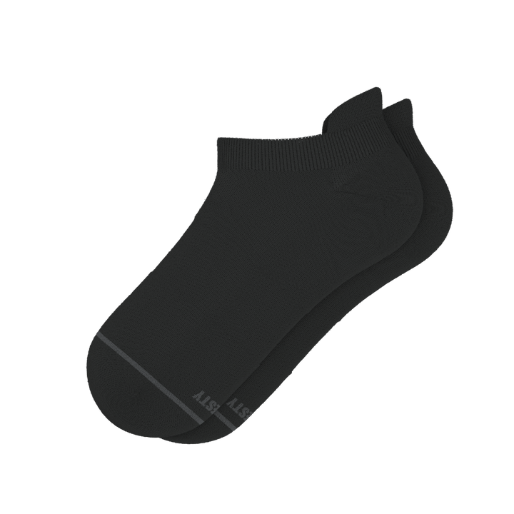 The Night Op | Plain Black Heel Hammock™ Ankle Socks