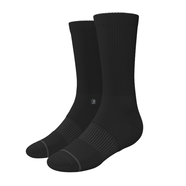 The Night Op | Plain Black Heel Hammock™ Crew Socks