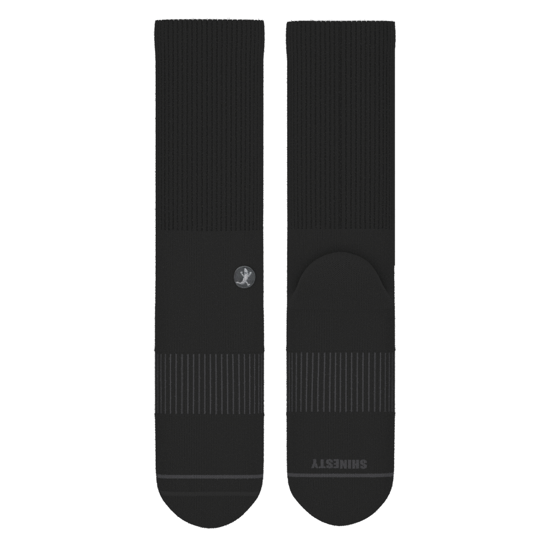 The Night Op | Plain Black Heel Hammock™ Crew Socks