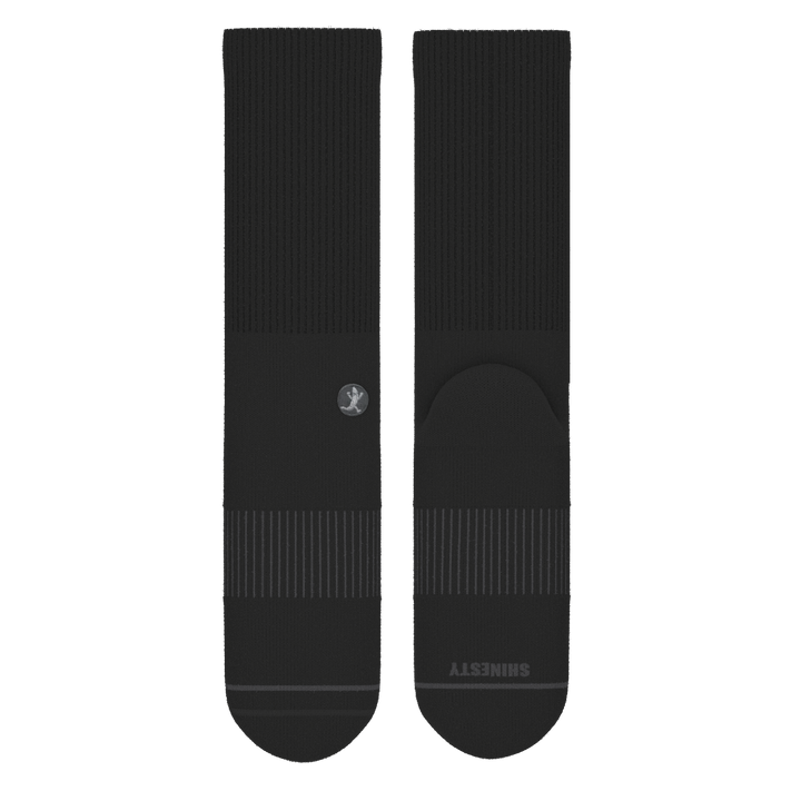 The Night Op | Plain Black Heel Hammock™ Crew Socks