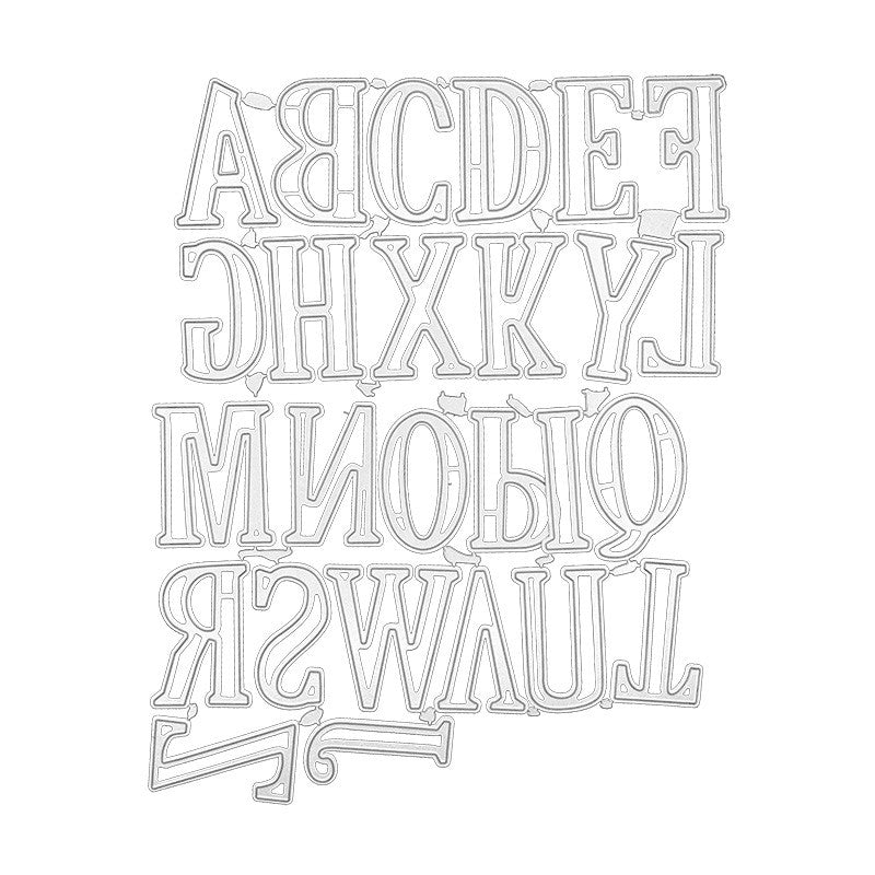 Alphabet Scrapbooking Cutting Die by Wizardi QJ137