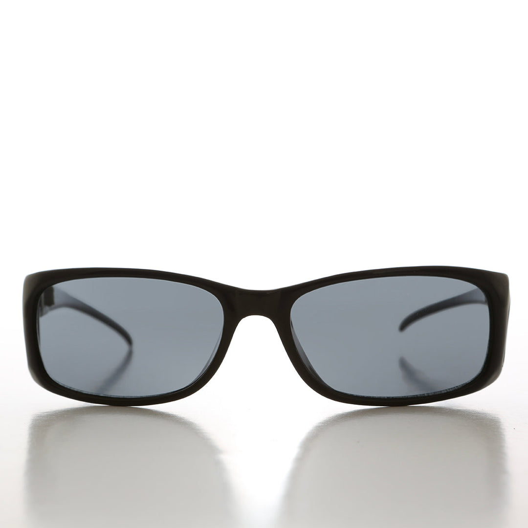 90s Sleek Wrap Sunglasses with Side Shields - Olympic