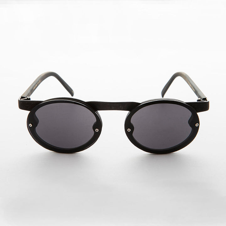 90s Oval Goth Sunglasses with Floating Brow line - Oswald