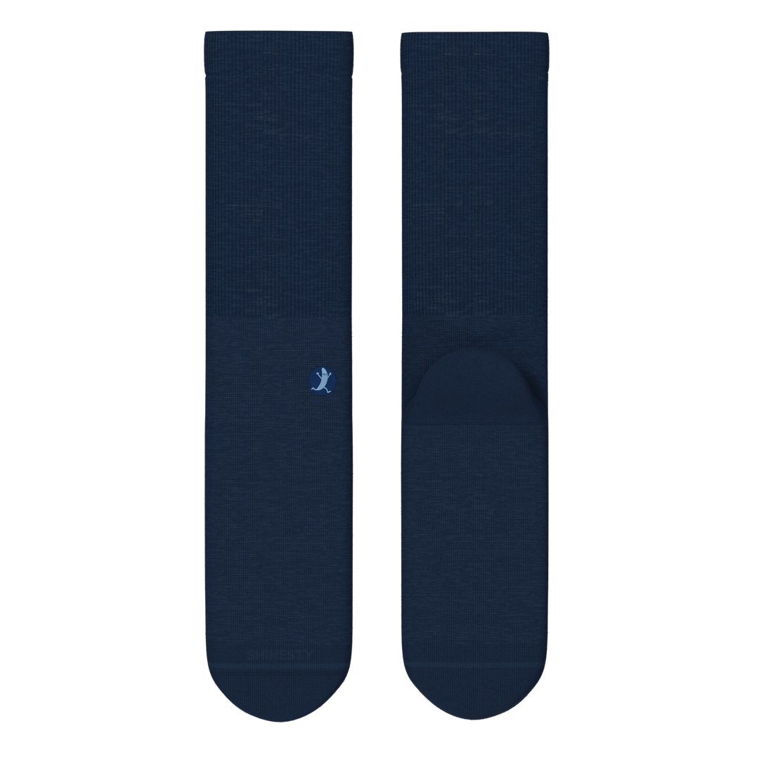 The Ocean Blue | Chambray Heather Heel Hammock™ Crew Socks
