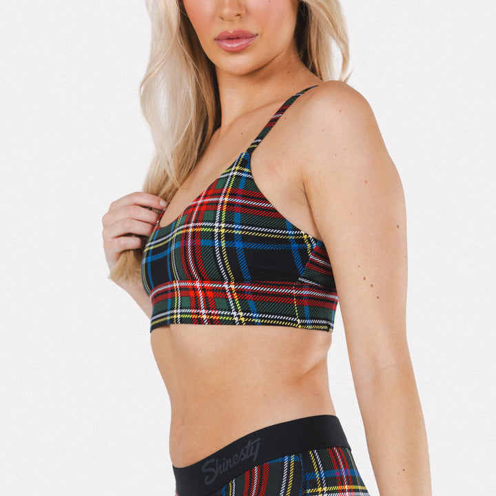 The Cappuccino | Holiday Tartan Plaid Boob Hammock™ Scoop Bralette