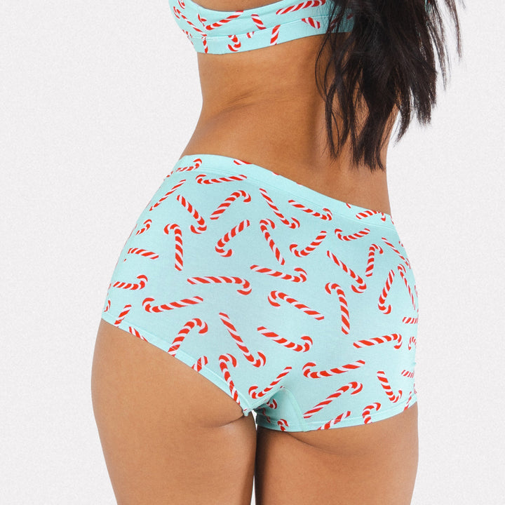 The Peppermint Pimp Canes | Candy Cane Modal Boyshort Underwear
