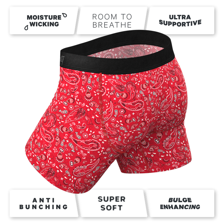 The Outlaw | Naughty Paisley Ball Hammock® Pouch Underwear With Fly