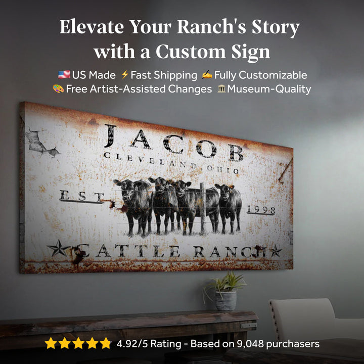 Cattle Ranch Sign X