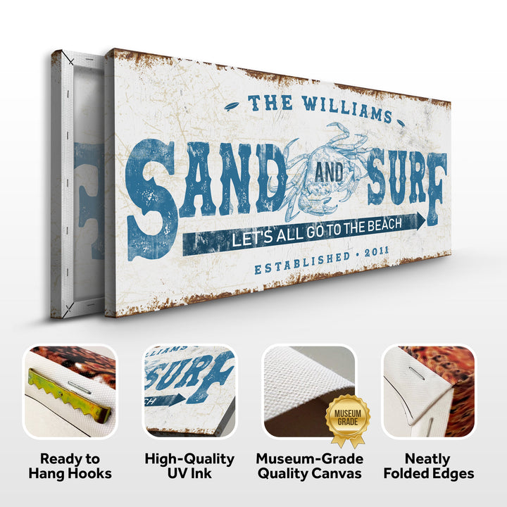 Sand And Surf Sign