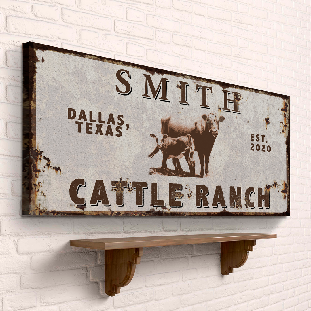 Angus Cattle Ranch Sign