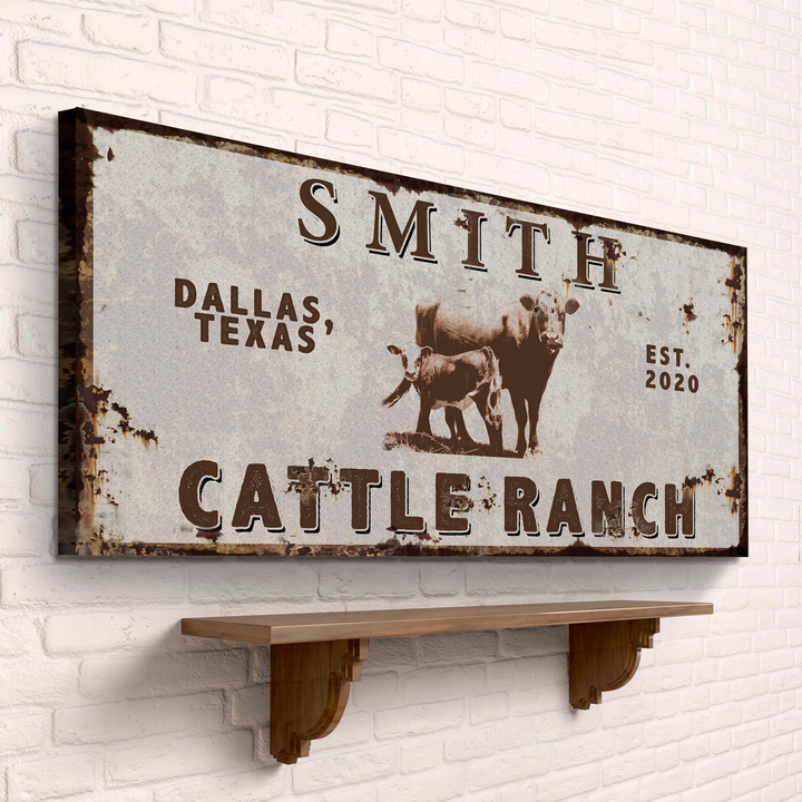 Angus Cattle Ranch Sign