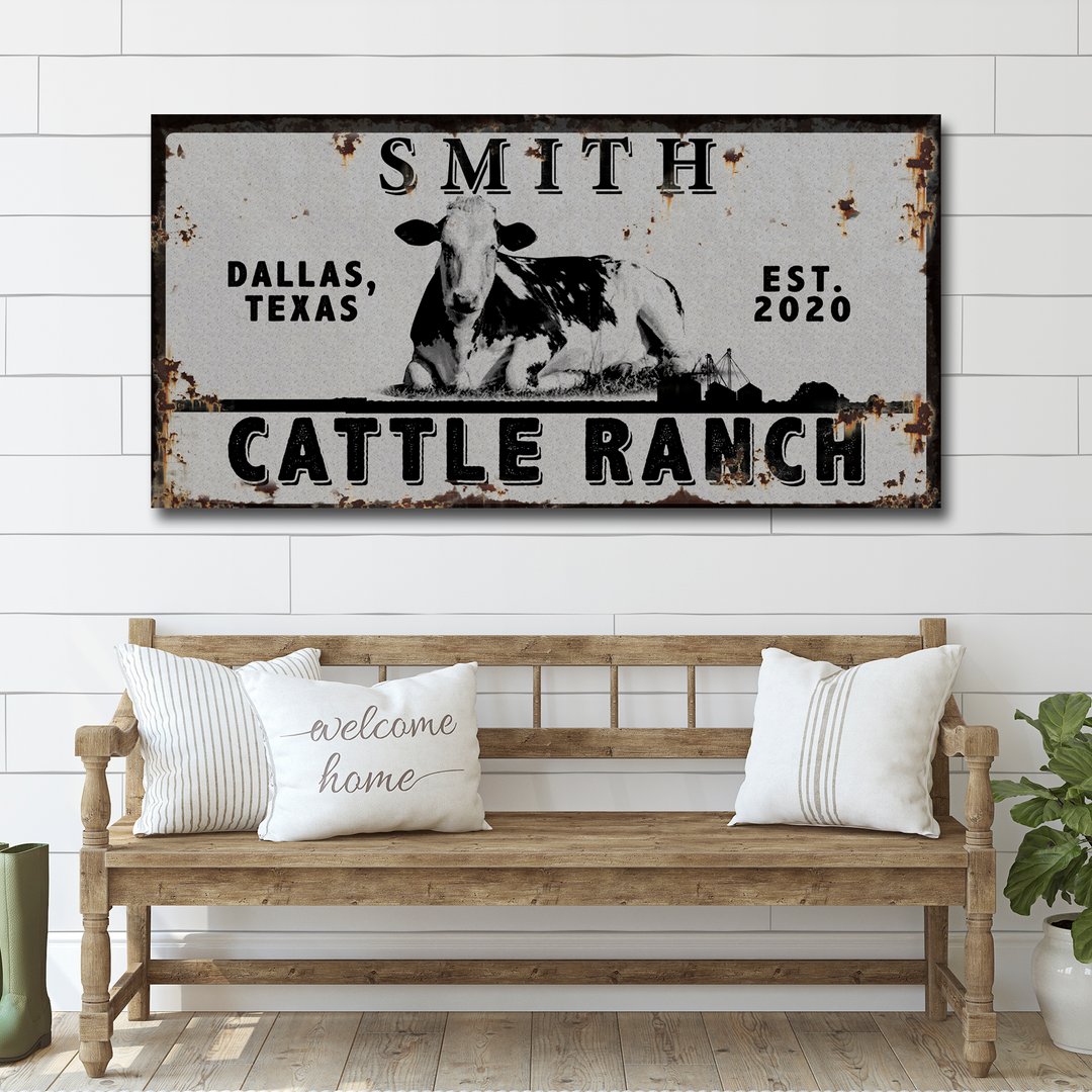 Angus Cattle Ranch Sign