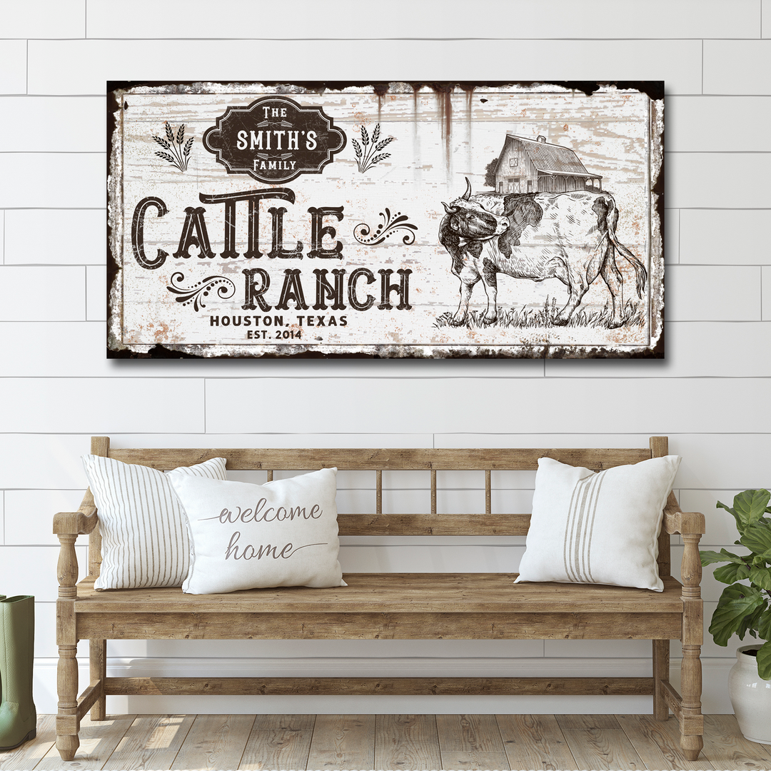 Vintage Cattle Ranch Sign