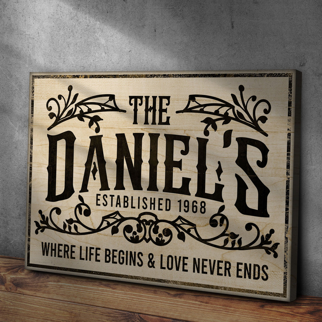Established Last Name Sign V